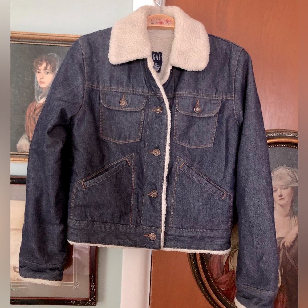 Vintage Gap Sherpa Lined Denim Jacket XS